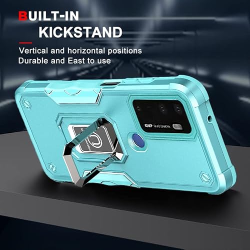 Vatkyc For Cricket Dream 5G / At&T Radiant Max 5G / Cricket Innovate 5G Case, Military-Grade Slim Fit Phone Case With Ring Magnetic Car Mount Kickstand, Mint #TOP2