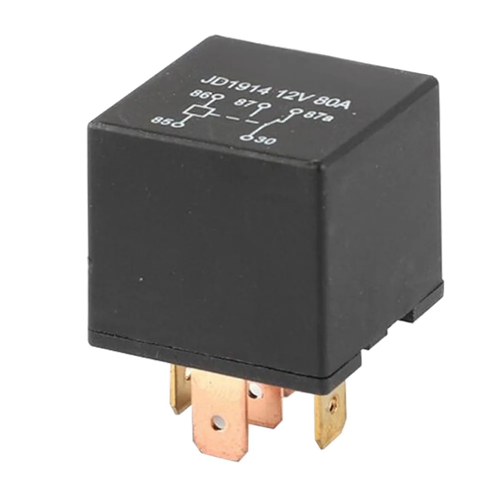 Relé automotriz JD1914 80A/40A 12V/24V 4 pies 5 pies cobre pequeño relé impermeable controlador de iluminación * 2 uds(5Pin 40A 12V)