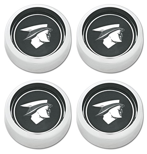 Scott Drake Magnum Hubcap Set in Anodized Black Finish and