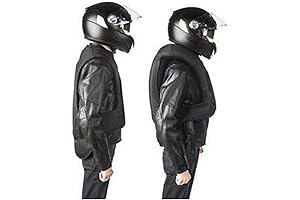 Preto Inflatable Motorcycle Airbag Vest Large