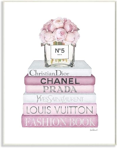 Stupell Industries Arte de pared de ramo de rosas rosas y diseño de moda, 13 x 19 pulgadas, color blanco