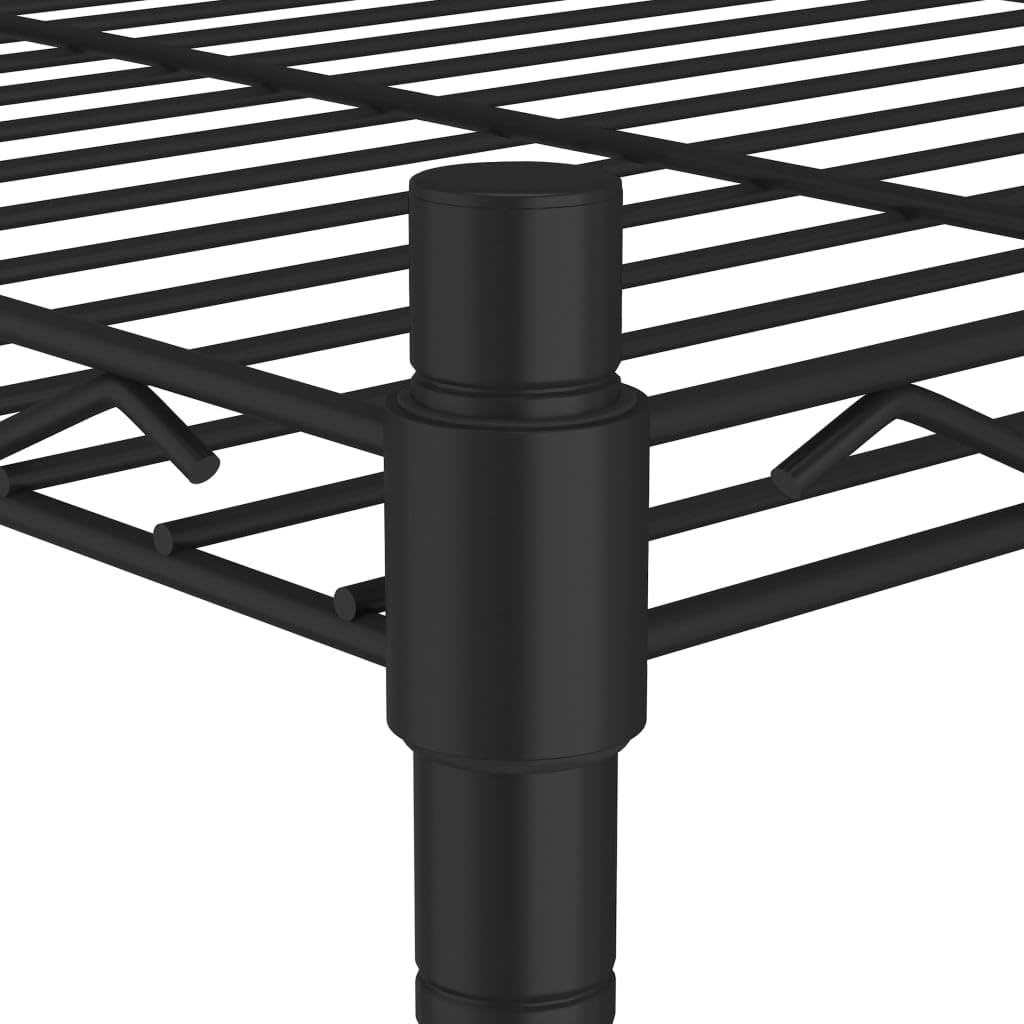 Générique Étagère de Rangement 5 Niveaux Roues 75x35x155 cm Noir 250 kg,Entreprise & Industrie,Stockage Industriel,Étagères industrielles,324630