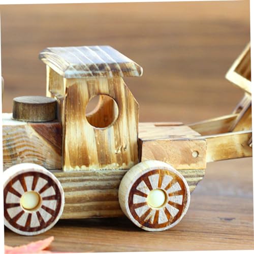 Totority Modelo De Escavadeira Brinquedo De Madeira DIY Kit De Modelo De Construção De Artesanato Em