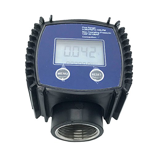 1" Flow Water Sensor Meter+Digital LCD Display 1 inch Stainless Flow Meter Methanol/Diesel/Gasoline/Kerosene Liquid/Water/Turbine/Oil flowmeter Internal Thread