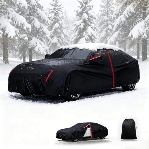 Funda Coche para Infiniti Q70 2014-2019 Cubierta contra heladas y Hielo Coche Impermeable, Tiempo Protección Coberturas Completas con Cremallera Puerta Lateral