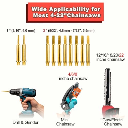 OMCCHK Chainsaw Sharpener with 10 Diamond Bits