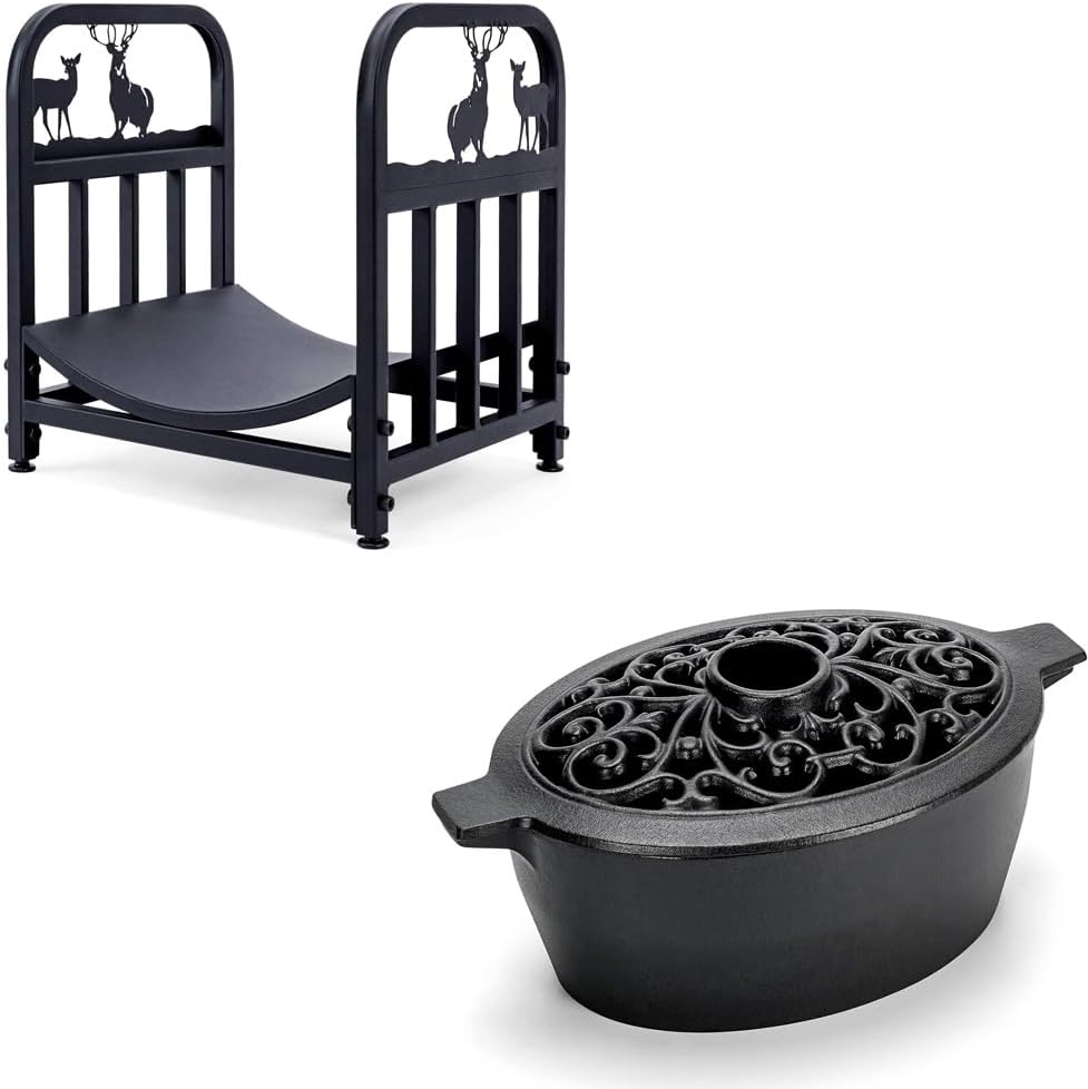 Firewood Storage Holder, Wood Stove Steamer