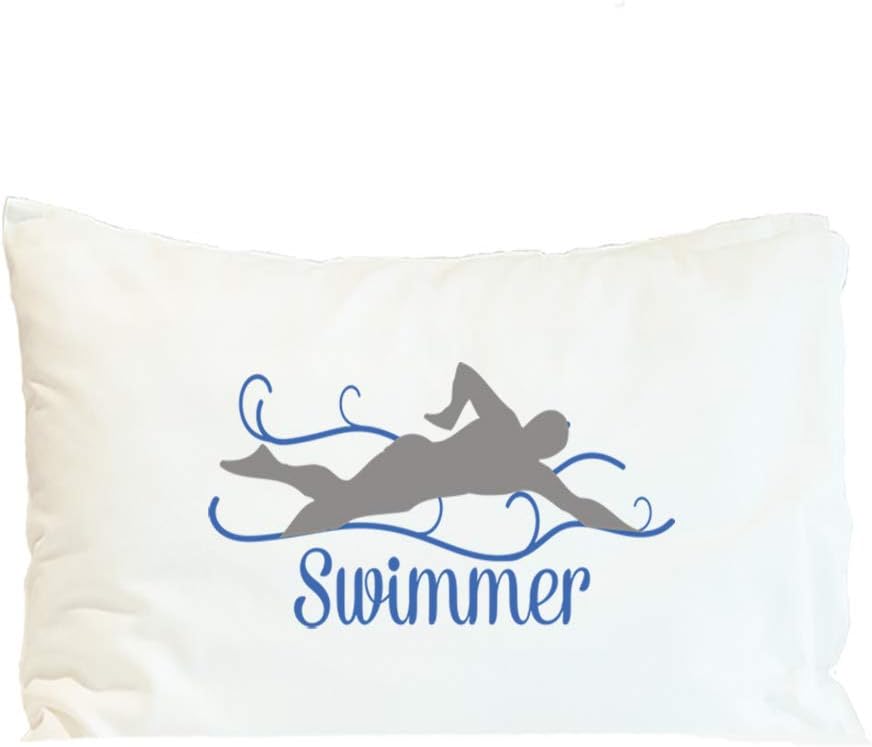 Style In Print Custom Pillow Case Swimming Sports Swim B Sports Polyester Home Decor Bed Pillow Covers Personalized Text Here 30x20 Inches
