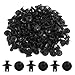 uxcell 100Pcs Plastic Rivets Interior Fastener Expansion Screws Clips Black 8mm