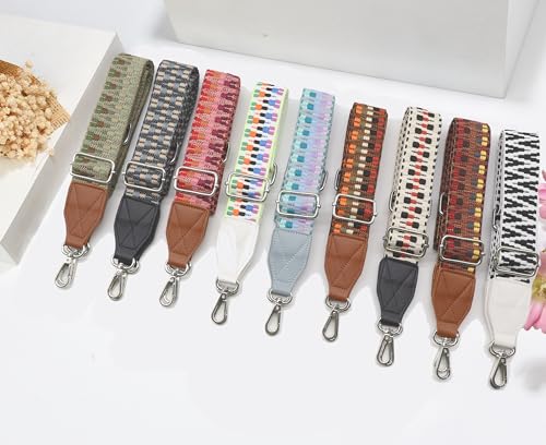 Image of Purse Strap Leather End Shoulder Strap Adjustable Replacement Crossbody Bag Straps for Handbag Crossbody Bags
