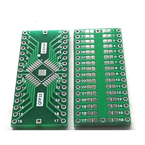 100PCS QFP32 Turn DIP32 with Grounding Plate TQFP LQFP EQFP 0.8MM Pitch IC Adapter Socket Adapter Plate PCB