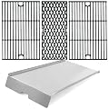 Drip Tray Cooking Grate Set for Traeger 34 Pro Series Cast Iron Grill Grid HDW194 Replacement Parts KIT0786 BCA006 Grease Pan Eastwood Texas Elite Pellet Smoker Heat Baffle Diffuser BBQ Accessories