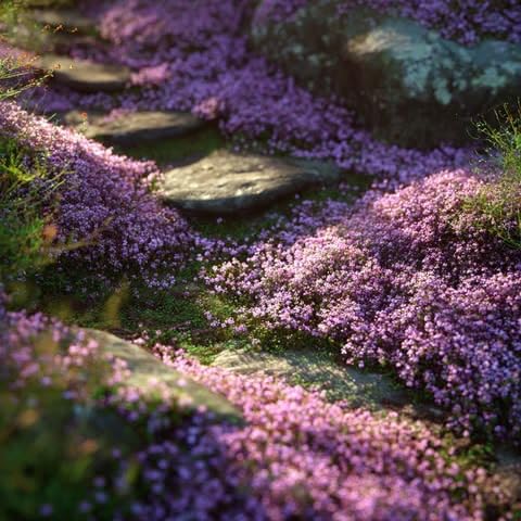 Creeping Thyme Seeds –0.5g (~2,550) Creeping Thyme Seeds – Fragrant Ground Cover, Drought-Resistant, Flowering Lawn Alternative – Bee & Butterfly Friendly – Non-GMO Perennial Herb