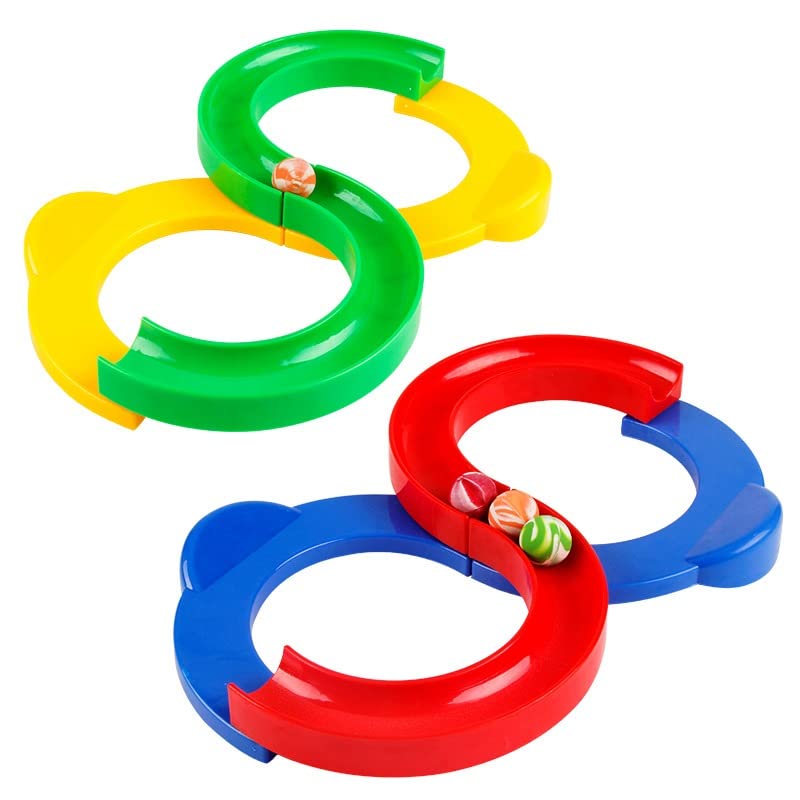 BLUEBELL 8 Shape Infinite Loop Interaction Balancing Track Toy Creative Track with 3 Bouncing Balls for Kids, Best Hand-Eye Coordination Developing Indoor Games for Kids - Multi Color-image-19