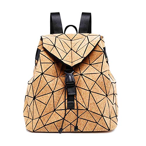 aolaso Kork Veganer Geometrischer Damen-Rucksack,...