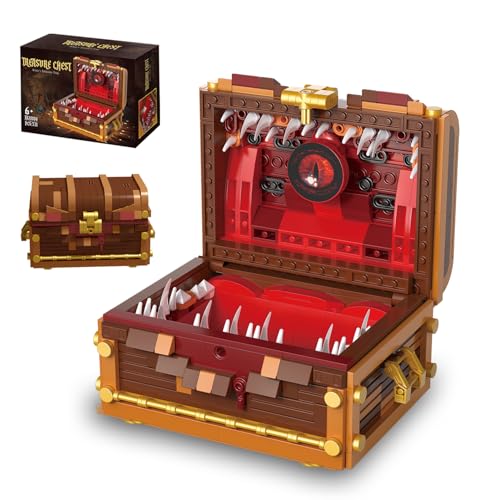 Mavo brix Mimic Chest Building Sets Monster Dice Storage Box that Holds Up to 3 Polyhedral Dice Sets. Ideal for Dragons Board Game Gifts for Adults and Kids Compatible with Lego Sets 531pcs