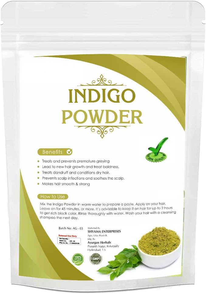Ayurgen HerbalsIndigo Leaves Powder for Hair Colour 50gm.