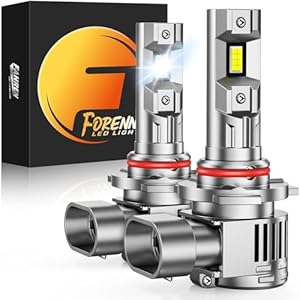 FAHREN 2024 Upgraded 9005/HB3 Bulbs, 1:1 Size 22000LM 700% Ultra Brighter 9005 Halogen Replacement, Plug and Play 6500K Cool White Canbus Ready Fog Light Bulbs, Pack of 2