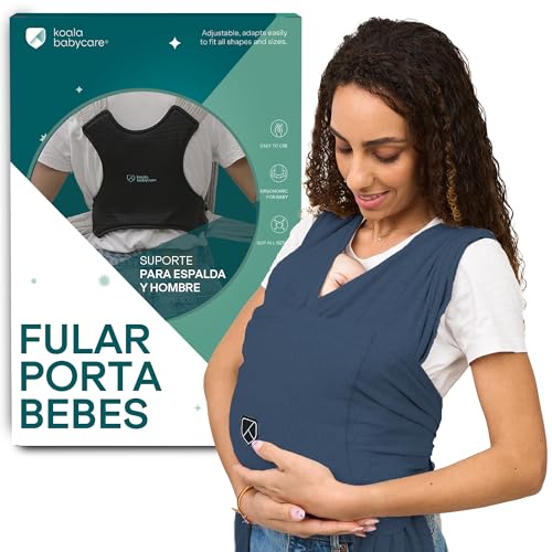 Koala Babycare - Fular Portabebés elastico fácil de usar y colocar, unisex ajustable, mochila multiusos apropiada hasta 9 kg