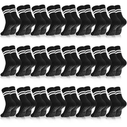 Image of Jspupifip 24 Pairs Pilates Socks with Grips for Women, Non Slip Yoga Socks Bulk Grippy Socks for Home Hospital Barre Workout