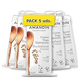 Pack 5 x Cuisine de Trigo Sarraceno Amandín Bio 200 ml (1 L total) – Crema vegetal ecológica para cocinar, textura suave y cremosa, ideal para salsas y recetas veganas, alternativa sin lactosa