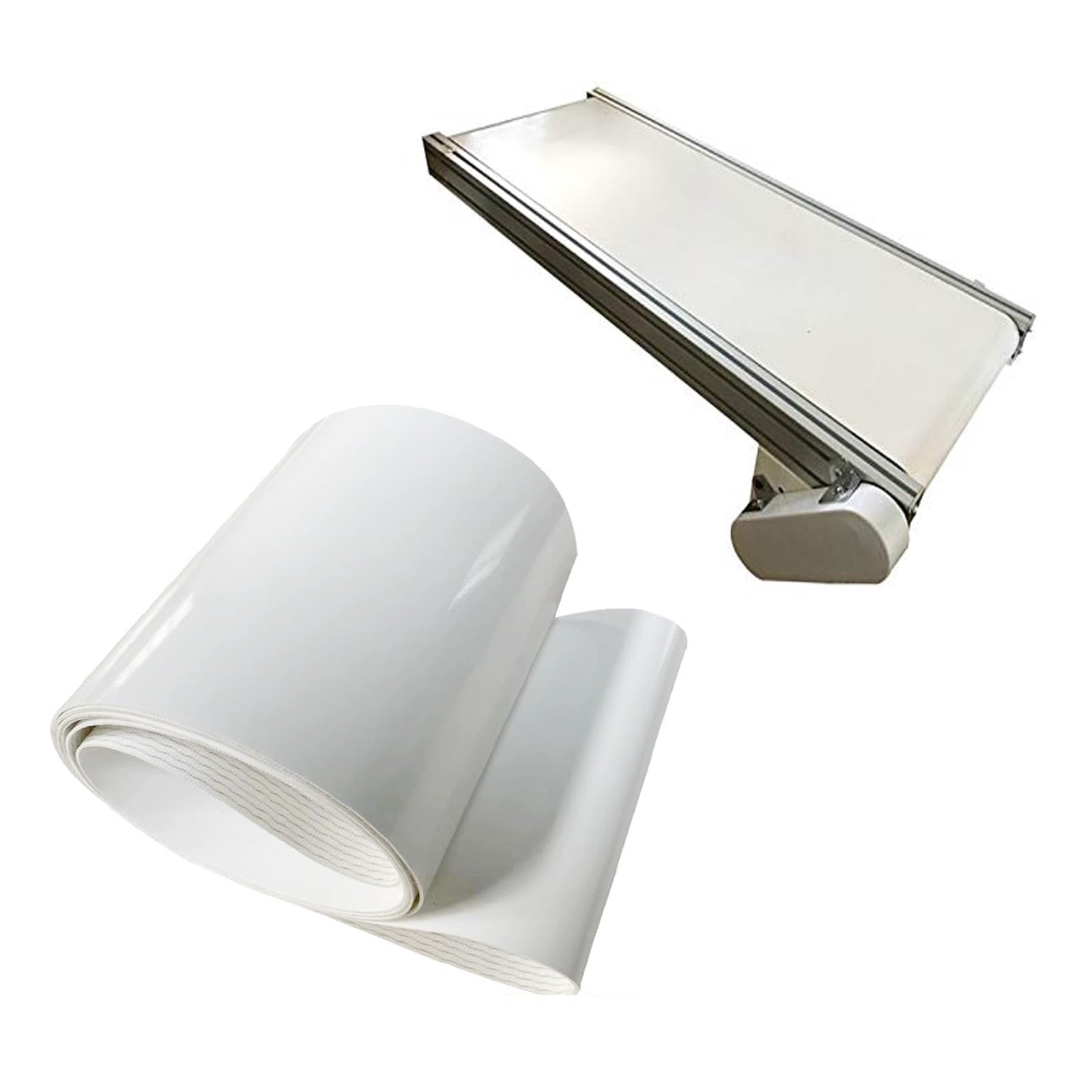 Cinghie di trasmissione piatte industriali regolabili del PVC dell'interno/all'aperto del trasportatore d'alimentazione per gli impianti di imballaggio (20°C - 80°C) Soluzione durevole & versatile
