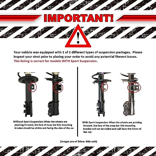 Image of TRQ Front Strut & Spring Assembly Set | For 11-15 Kia Optima 11-14 Hyundai Sonata Korea Built Models without Sport Suspension Pair