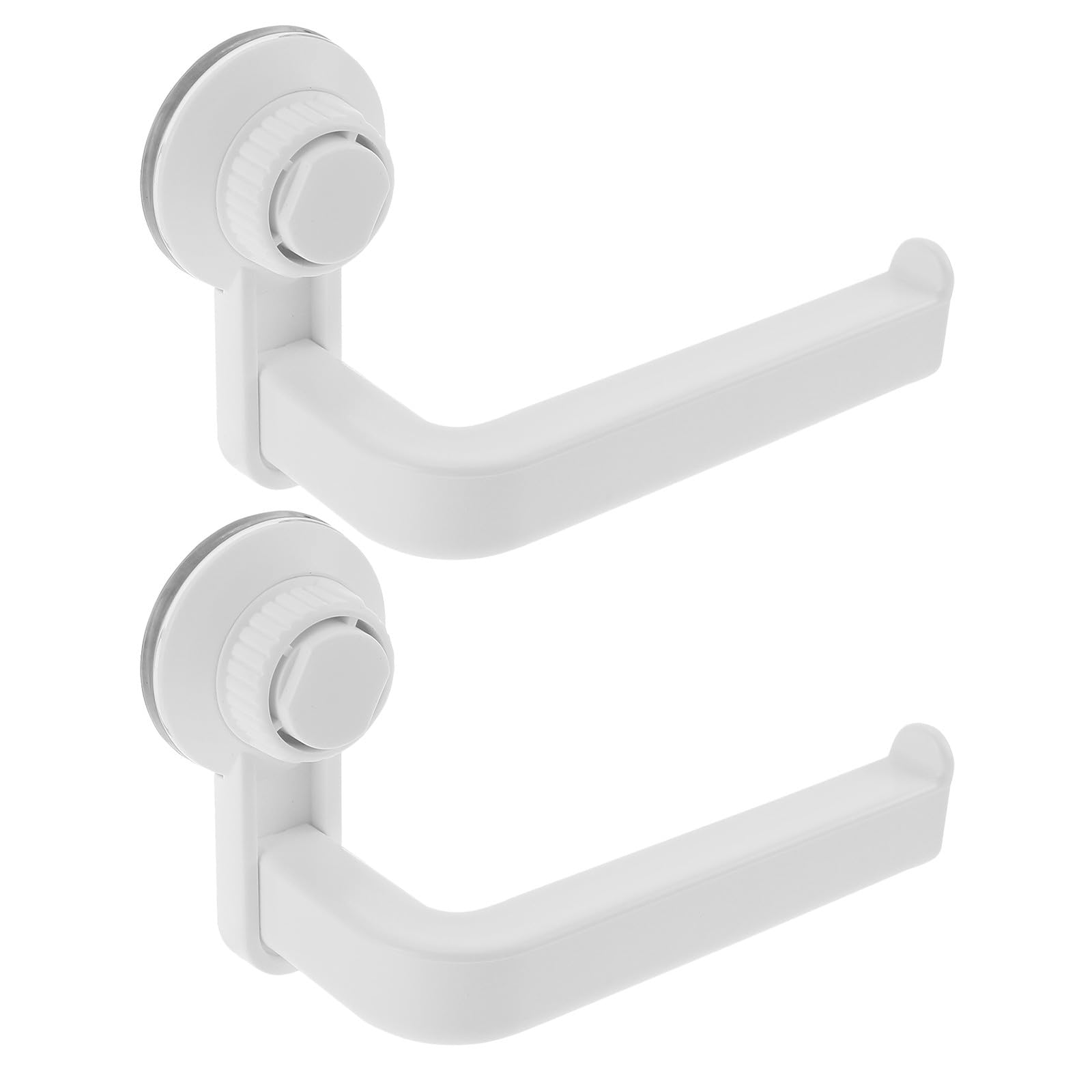 2 Stück Toilettenpapierhalter mit Saugnapf zur Wandmontage, kein Bohren erforderlich, Toilettenpapierspender für Bad, Küche und WC