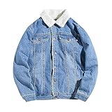[CUANCYL] ボアデニムジャケット メンズ 裏ボア ジージャン 厚手 防寒 コート Gジャン 折り襟 アウター ブルゾン ジーンズ 裏ボアデニムジャケット デニムコート 裏起毛 長袖 ジャンパー 大きいサイズ 冬服 カジュアル スタジャン ファッション 暖かい ゆったり 韓国風 ストリート