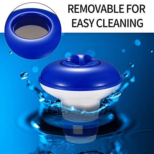 TOOINKCV 2 STK 5 Zoll Schwimmend Chlor Spender, Dosierschwimmer Chlordosierer, Chlordosierschwimmer Chlor Dosierer Schwimmer für Chlortabletten, Pool Tabletten Schwimmer Spender