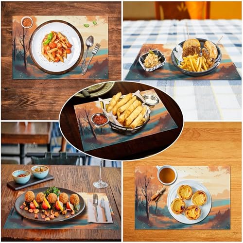 Sets de table pour la maison et le restaurant Nice View en PVC lavable - 6