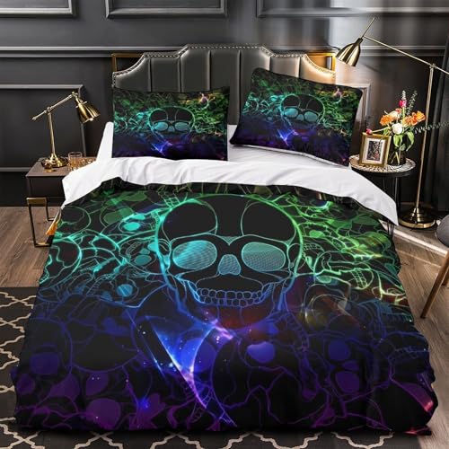 Parure de lit léopard néon 3D housse couette 200x200 microfibre - 2