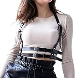 Bompro Punk Black Body Double Chain Fashion Accessories Women And Girls Body Chain (Black)