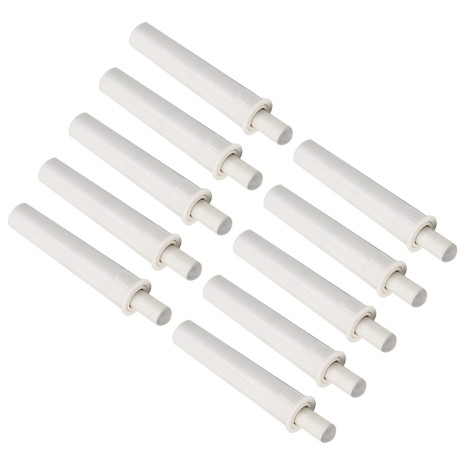 MroMax 10Pcs 50mm Damper Buffers Push to Open System Soft Quiet Close Closer Catches for Cabinet Door Drawer White