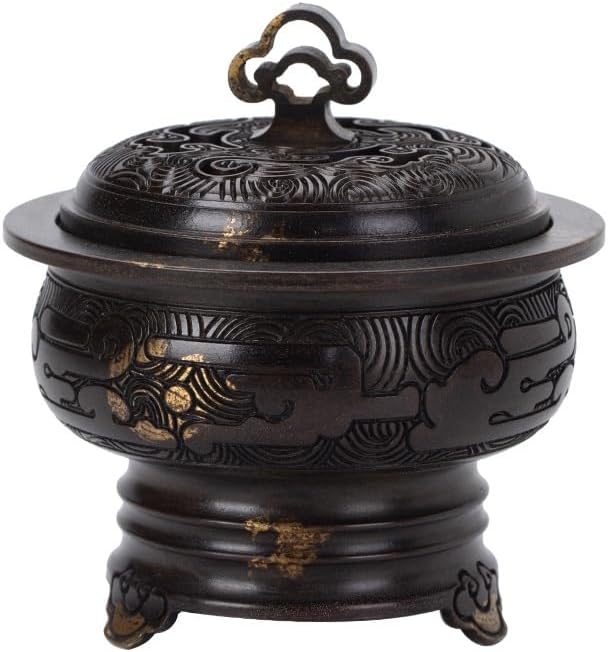 鶏楽 香炉 川崎和楽造 紙製共箱付 京焼