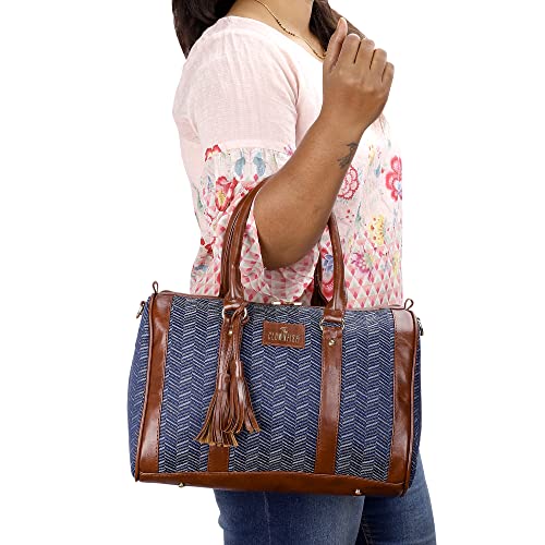 THE-CLOWNFISH-Lorna-Tapestry-Fabric-Faux-Leather-Handbag-Sling-Bag-for-Women-Office-Bag-Ladies-Shoulder-Bag-Tote-For-Women-College-Girls-Blue-Stripes