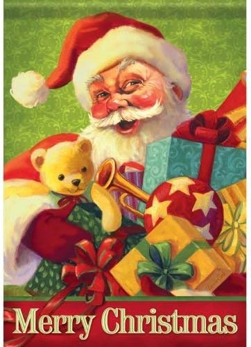Merry Christmas Santa's Gifts--Double-Sided 28"x40" House Flag