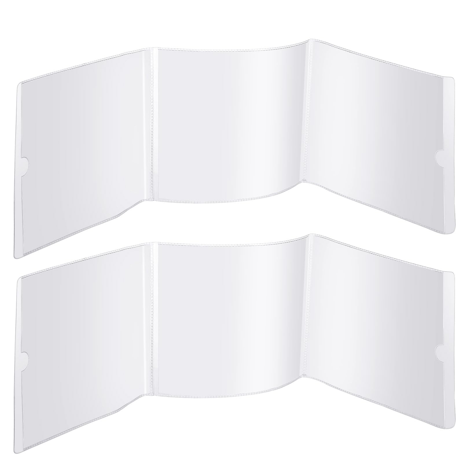 RattanView 4 Pcs Mahjong Card Protector Cover Holder Accessories Plastic Clear Large League Scorecard Cover Mahjong Sleeve Case Gifts (Transparent)