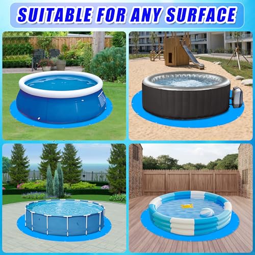 15FT Round Swimming Pool Liner Pad, Heavy Duty Swimming Pool Ground Cloth Tarp Pools Ground Mat Protector Pad Under Pool Floor Mat Pool Underlayment Pads Prevents Punctures for Above Ground Pools