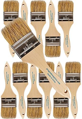 Pro Grade - Chip Paint Brushes - 12 Ea 2 Inch Chip Paint Brush Light Brown