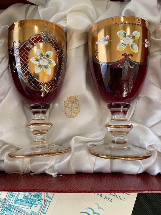 イタリア ベネチアングラス ヴィンテージ シャンパングラス （3個）