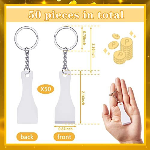 Bucherry 50 Pcs Plastic Keychains