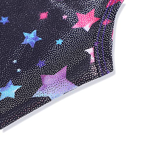 Image of HOZIY Gymnastics Leotards for Girls with Shorts Toddlers Biketards Rainbow Unicorn Dinosaur Mermaid Leopard Flower Galaxy