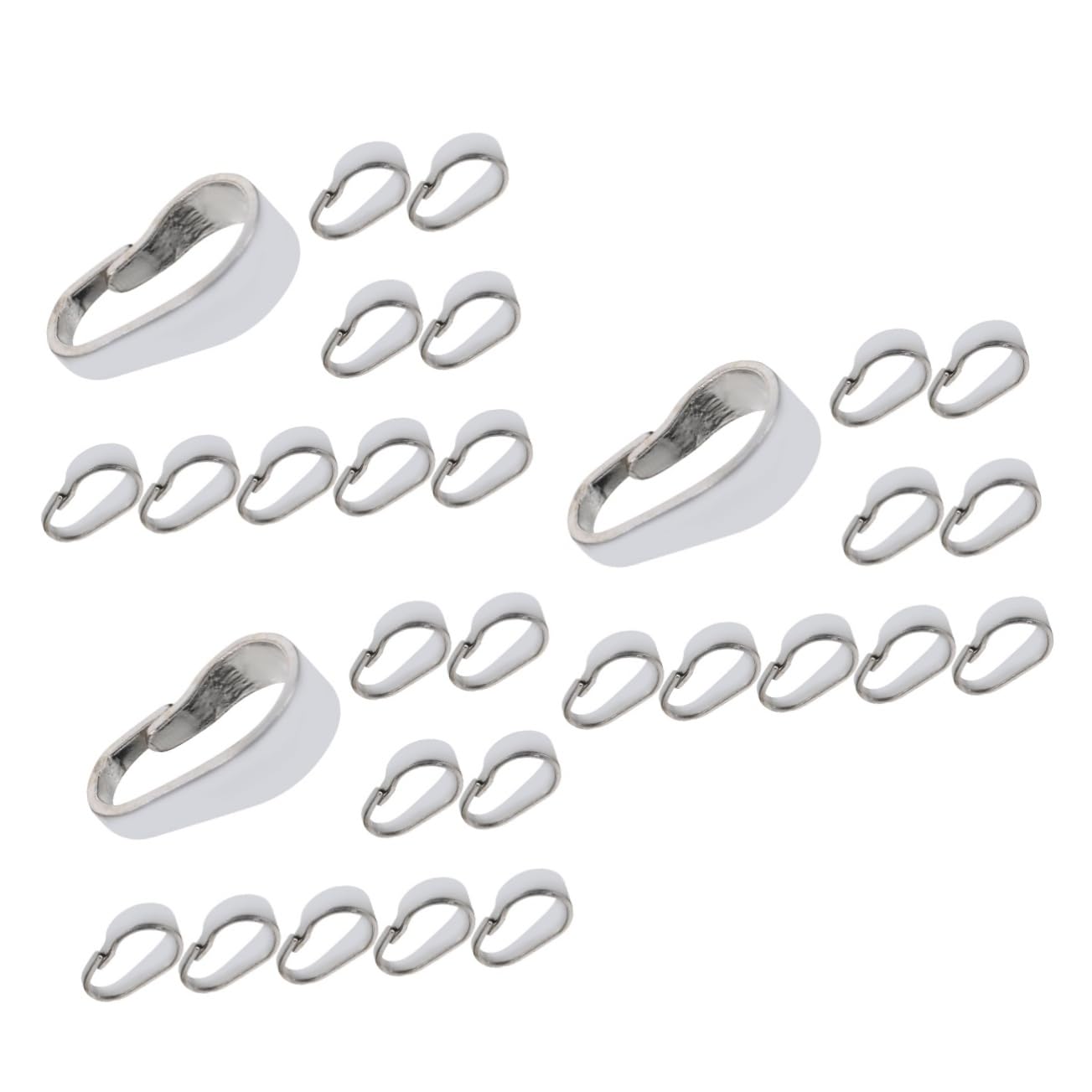 SEWACC 30stücke Schmuck Verschlüsse Silberfarbene Verbindungselemente Für Für Halsketten Armbänder Und Schlüsselanhänger Robuste Und Langlebige Designs Für Kreative