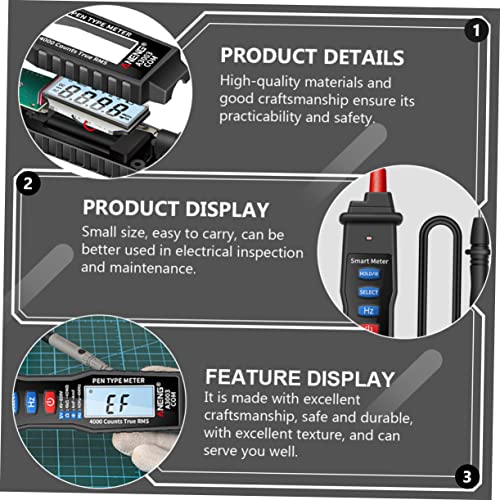 TEHAUX 3 Pçs Medidor Digital Para Eletricista Display Caneta Loja Tensão Casa Tipo Ac Resistência Ha
