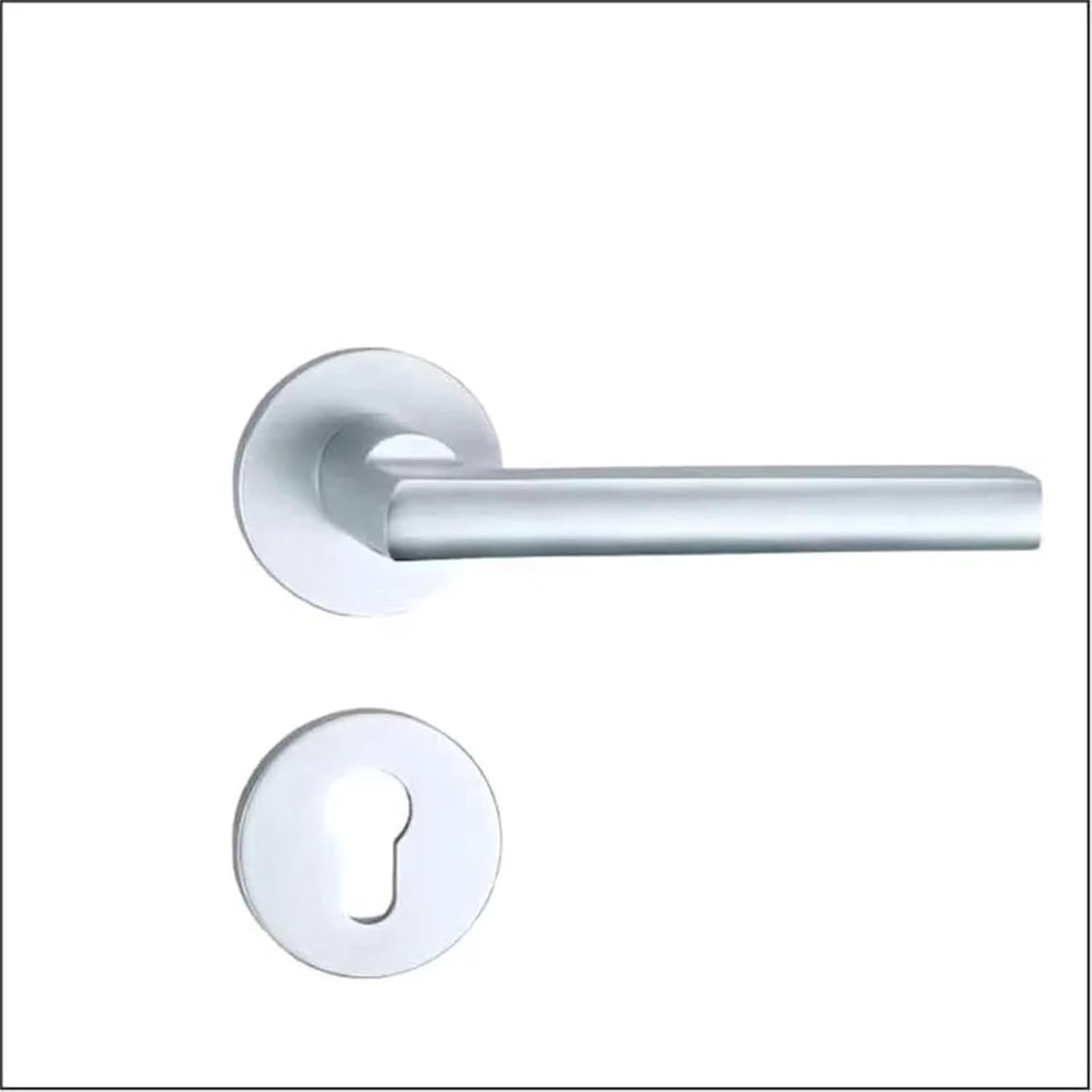 Wooden Modern Mute Room Door Lock Antique Interior Door Handle for Bathroom Gate Lock Hardware 1Pcs(Sand White)