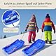 POWRX Bobschlitten - Lenkbarer Wintersportschlitten - Schneebob für Kinder mit Seilzug und Lenkbremsen - Mit Rillen und ergonomischer Sitzmulde - Ideal für Spaß im Schnee - Snow Sled Blau - Set of 1