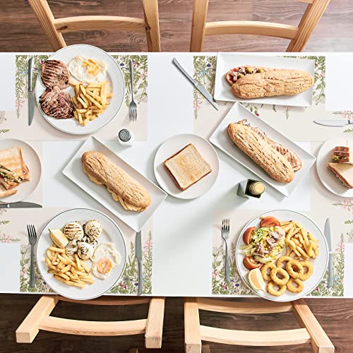 Anydesign 50 Pack Spring Floral Placemats Wildflower Paper Place Mats Vintage Rustic Decorative Placemat Seasonal Holiday Table Mats For Dinner Table Setting Wedding Party, 11 X 17 In #TOP5