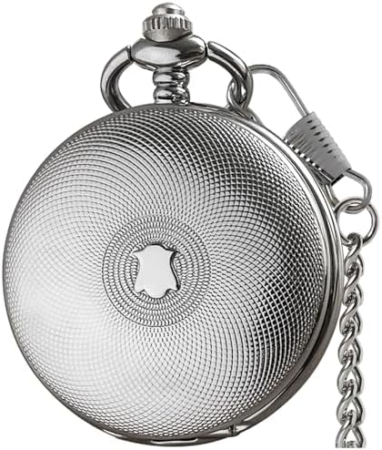 VIGOROSO Vintage Hand Wind Up Pocket Watches for Men, Mechanical Pocket Watch with Chain, Mens Skeleton Pocketwatch