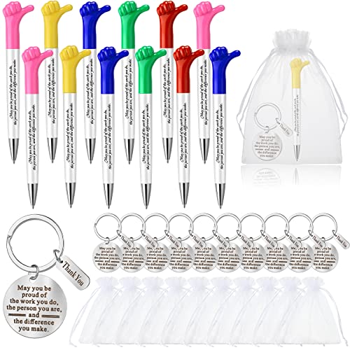 Lot de 12 stylos pouce en l'air pour remercier vos collègues de bureau